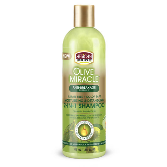 African Pride Olive Miracle 2 in 1 Shampoo (355ml)