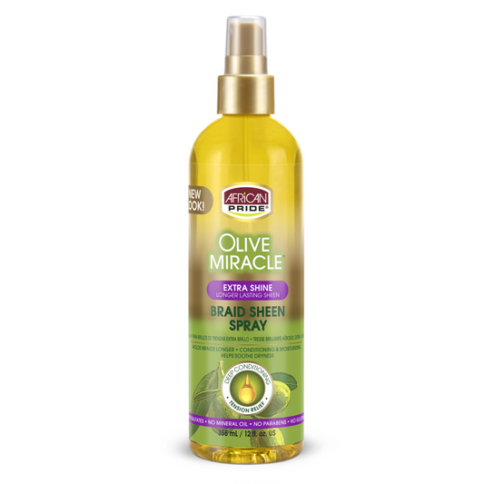 African Pride Olive Miracle Braid Sheen Spray Extra (355ml)