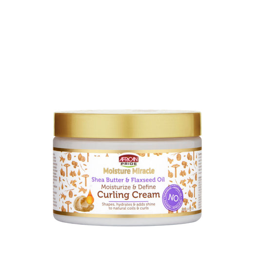 African Pride Moisture Miracle Shea Butter & Flaxseed Oil Curling Cream (340g)