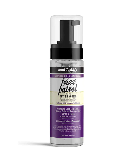 Aunt Jackie’s Frizz Patrol Anti-Poof Twist and Curl Setting Mousse (244ml)
